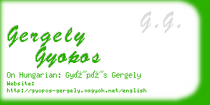 gergely gyopos business card